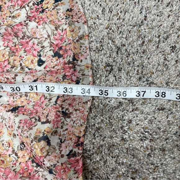 1.State Floral Ruffle Smocked Waist Keyhole Back Tiered Mini Dress XXS - Picture 12 of 12